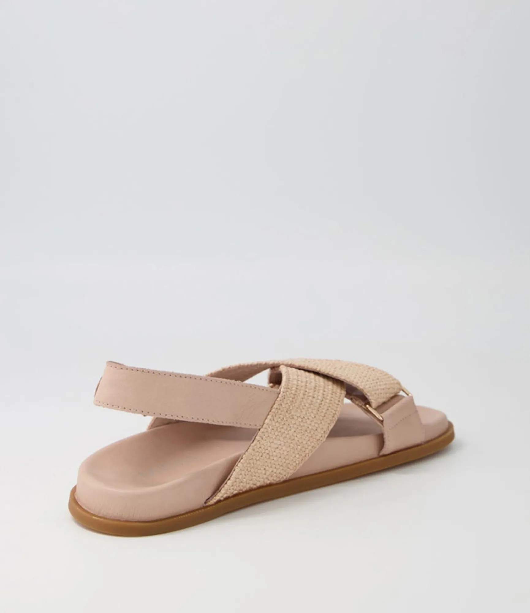 Best Midas Shoes Valery Dark Nude Leather Woven Sandals
