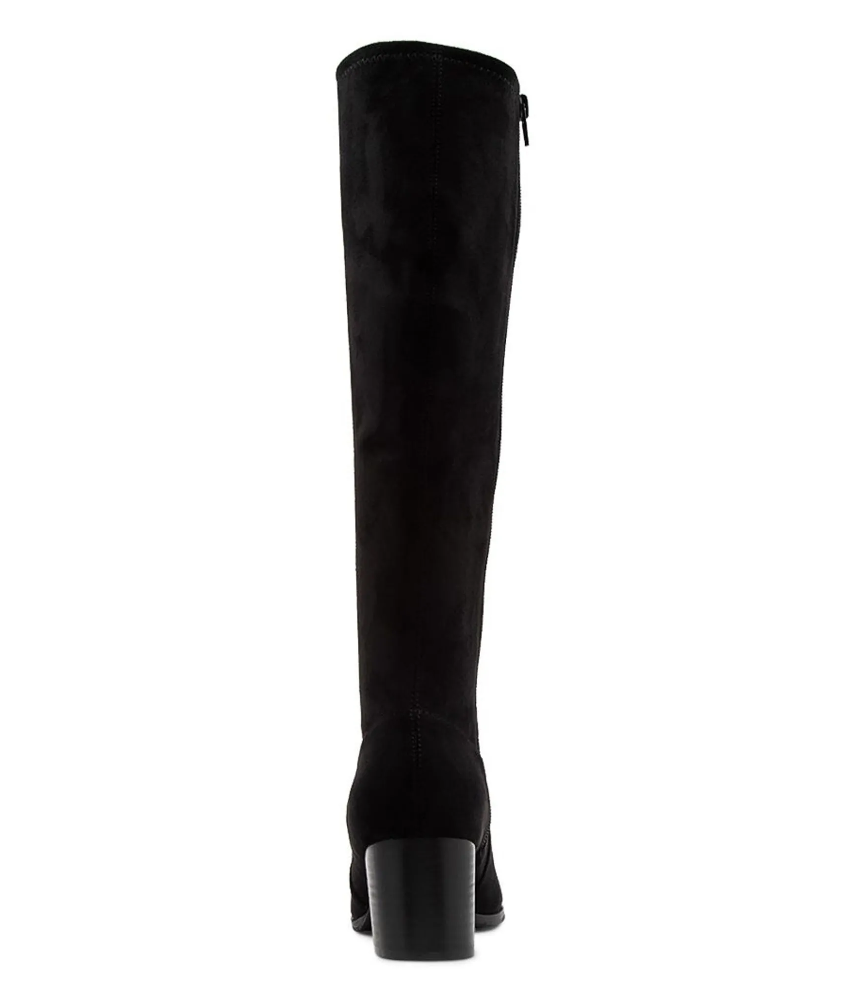 New Midas Shoes Varry Black Stretch Microsuede Long Boots