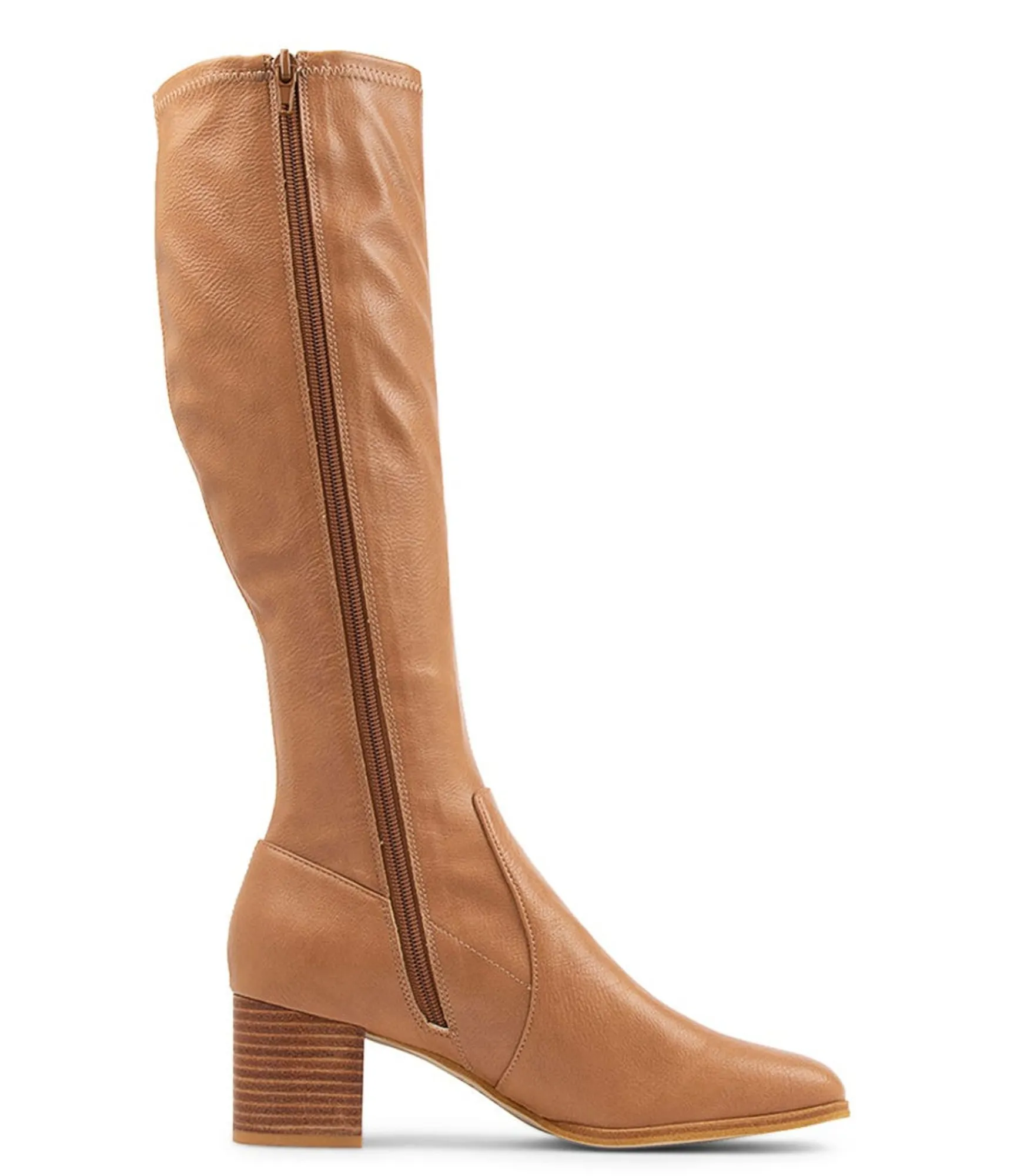 Best Midas Shoes Varry Tan Stretch Long Boots