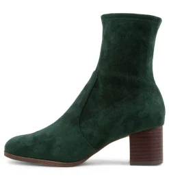 Hot Midas Shoes Venti Forest Stretch Microsuede Ankle Boots