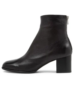 Best Sale Midas Shoes Vilani Black Leather Ankle Boots Bh