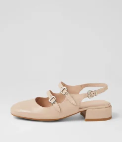 Hot Midas Shoes Virazzo Nude Leather Heels