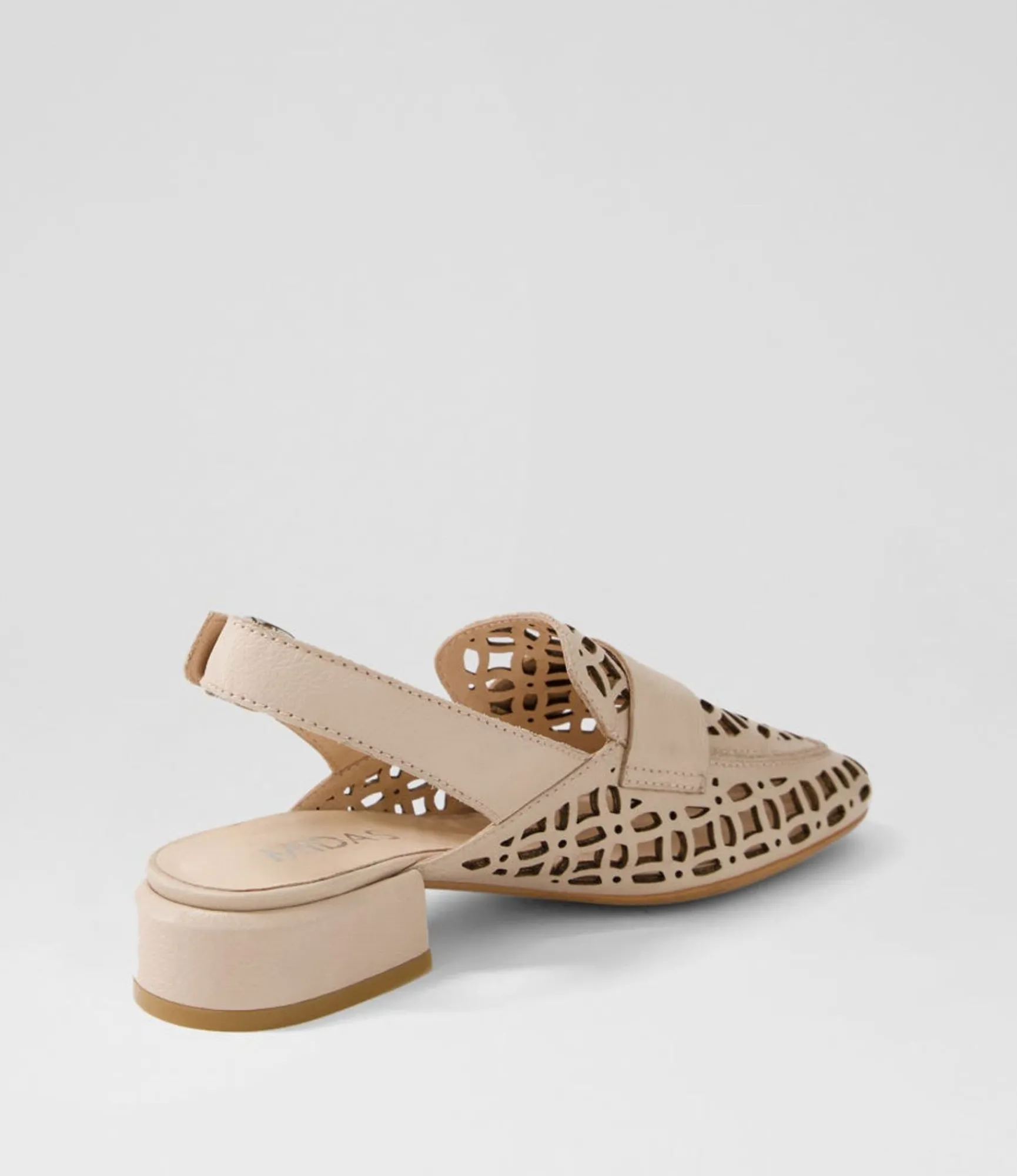 Hot Midas Shoes Viscious Nude Leather Heels