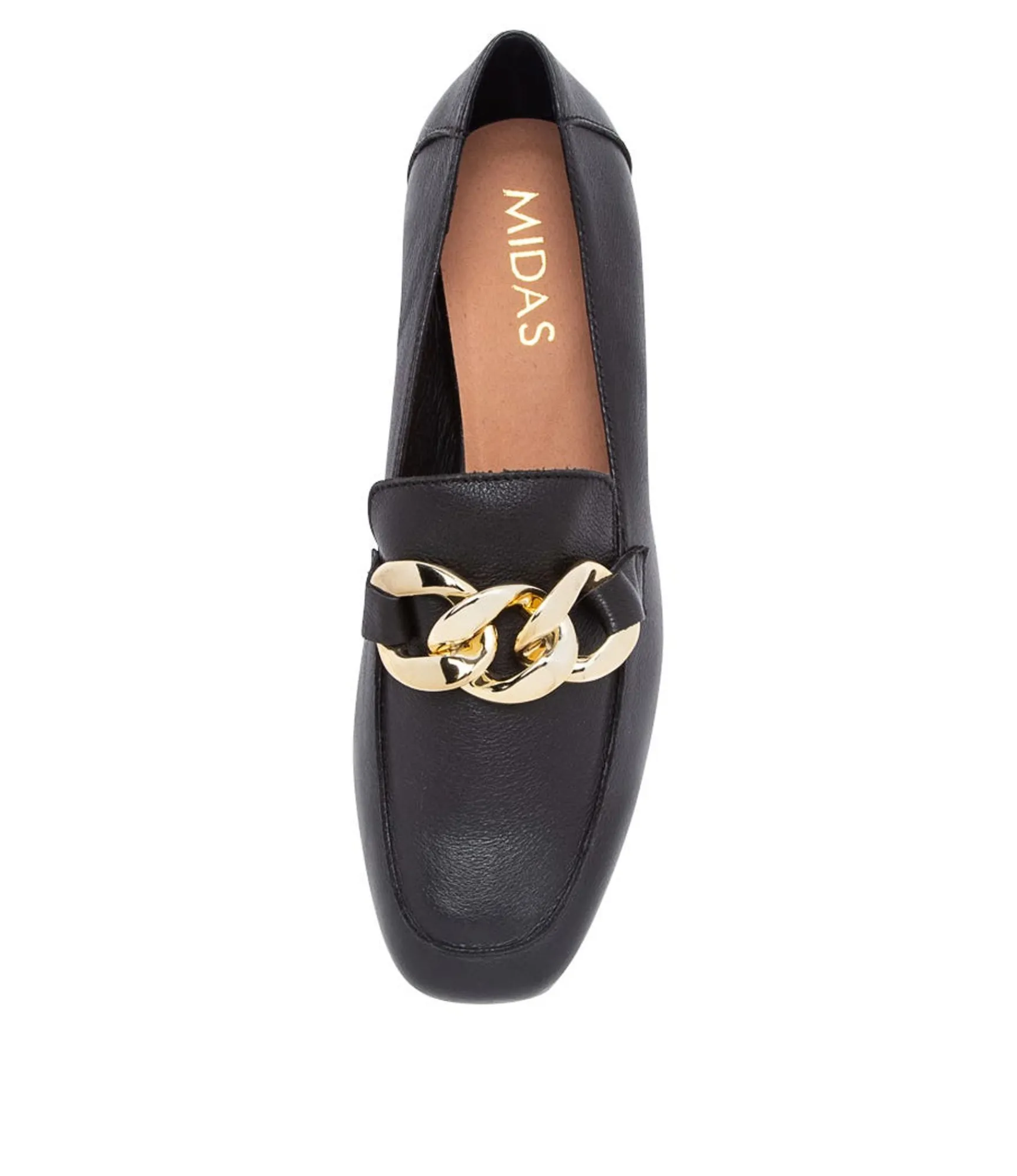 Cheap Midas Shoes Visten Black Leather Loafers