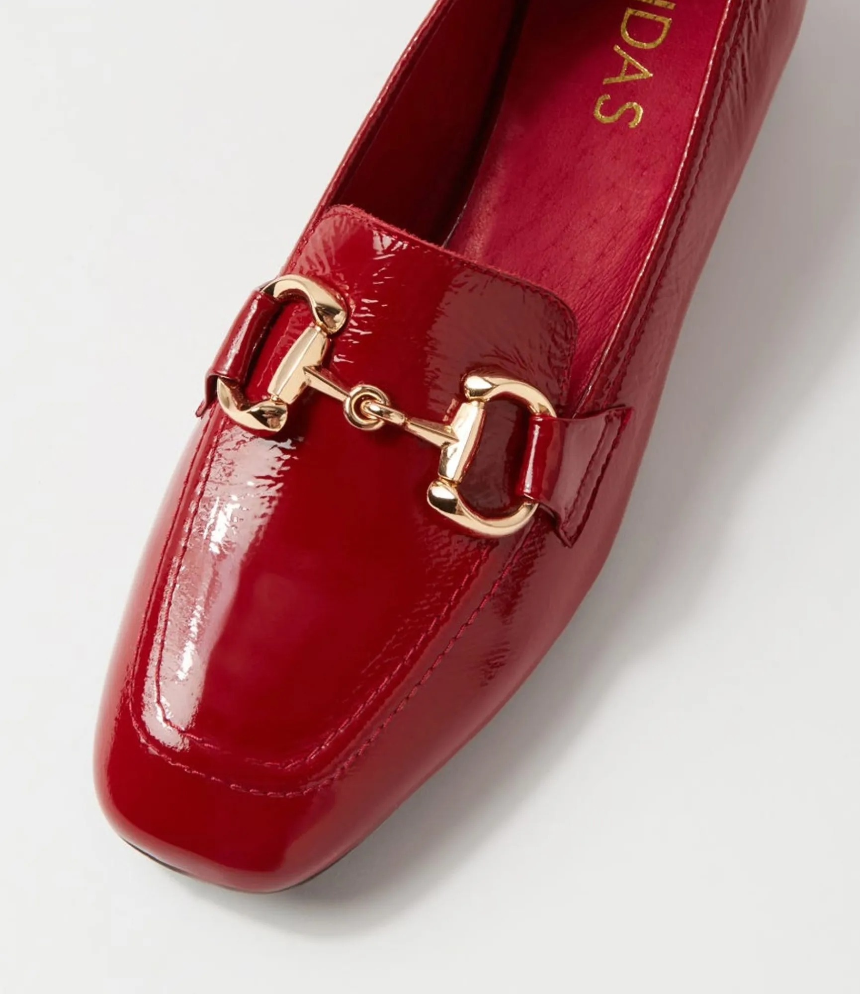 Fashion Midas Shoes Vlad Dark Red Patent Leather Heels