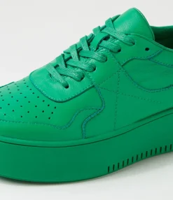 Fashion Midas Shoes Wabel Bright Emerald Leather Sneakers