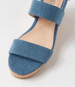 Discount Midas Shoes Walkies Denim Fabric Sandals