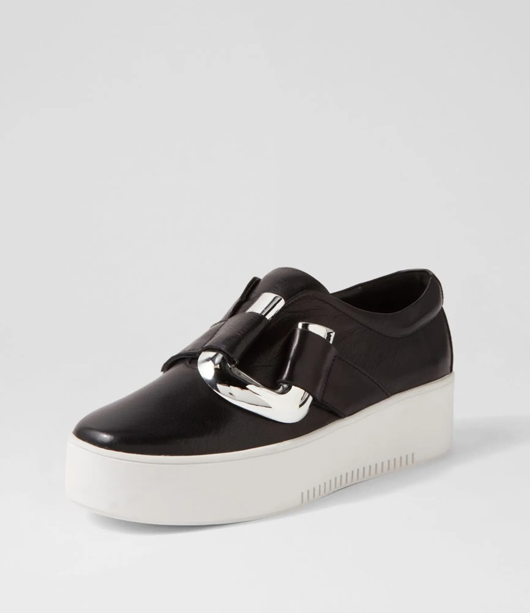 Cheap Midas Shoes Wayde Black White Leather Sneakers