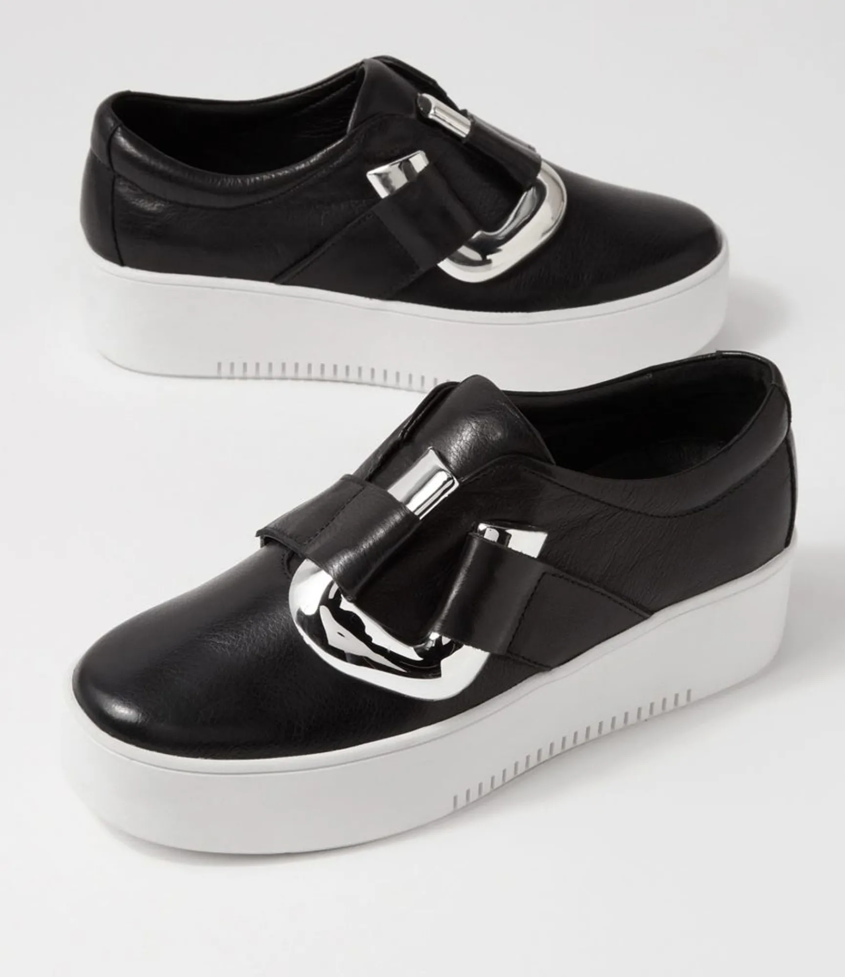 Cheap Midas Shoes Wayde Black White Leather Sneakers