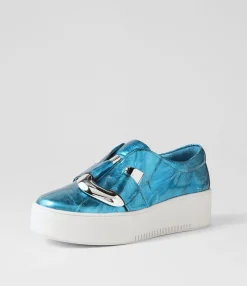 Online Midas Shoes Wayde Blue White Crush Leather Sneakers