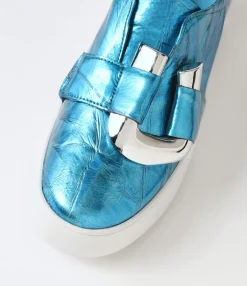 Online Midas Shoes Wayde Blue White Crush Leather Sneakers