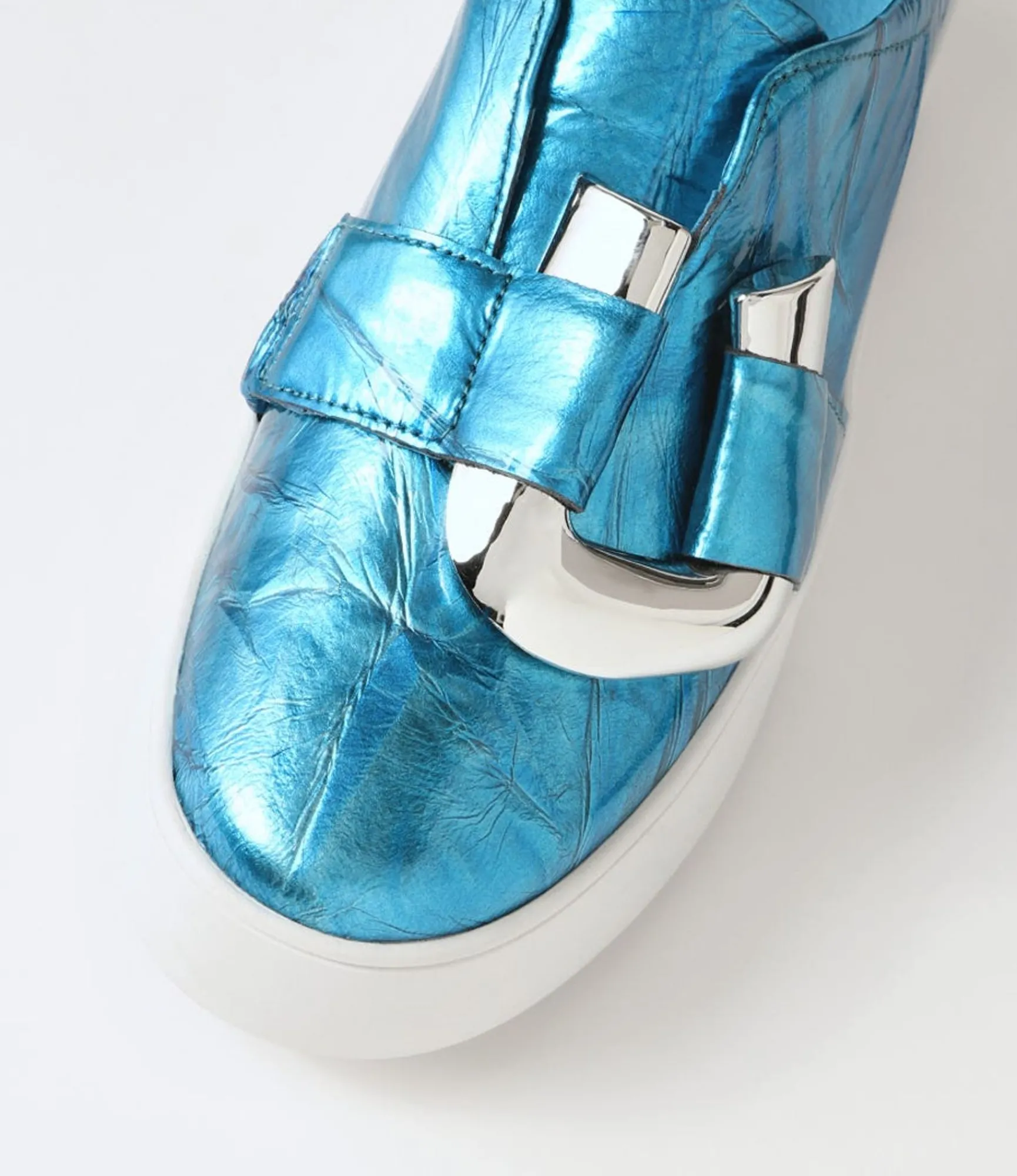 Online Midas Shoes Wayde Blue White Crush Leather Sneakers