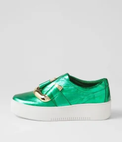 Best Midas Shoes Wayde Emerald Crush Leather Sneakers