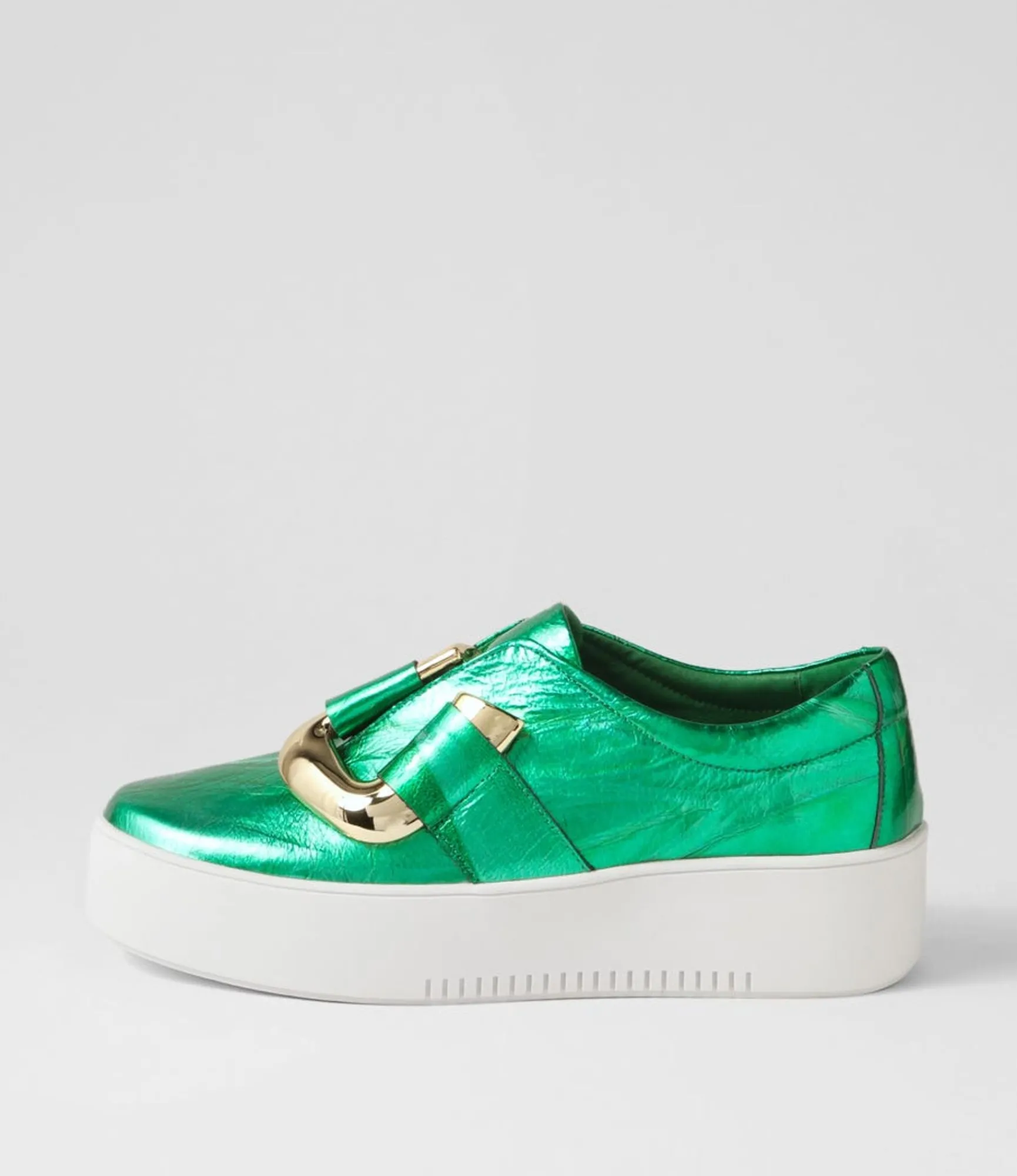 Best Midas Shoes Wayde Emerald Crush Leather Sneakers