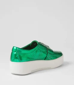Best Midas Shoes Wayde Emerald Crush Leather Sneakers