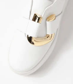 Best Midas Shoes Wayde White Leather Sneakers