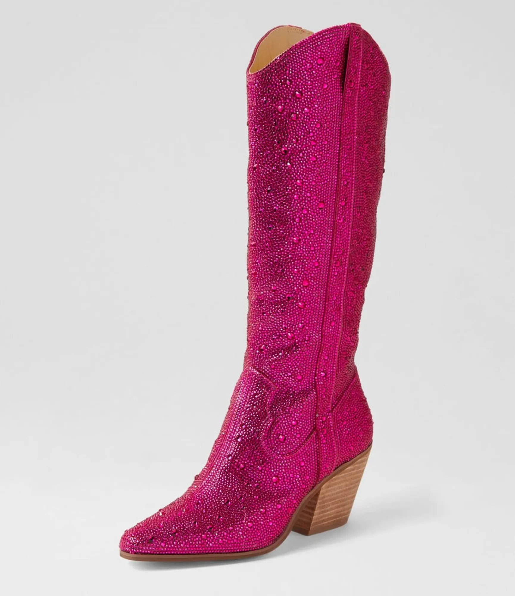 Cheap Midas Shoes Westin Fuchsia Jewel Fabric Knee High Boots