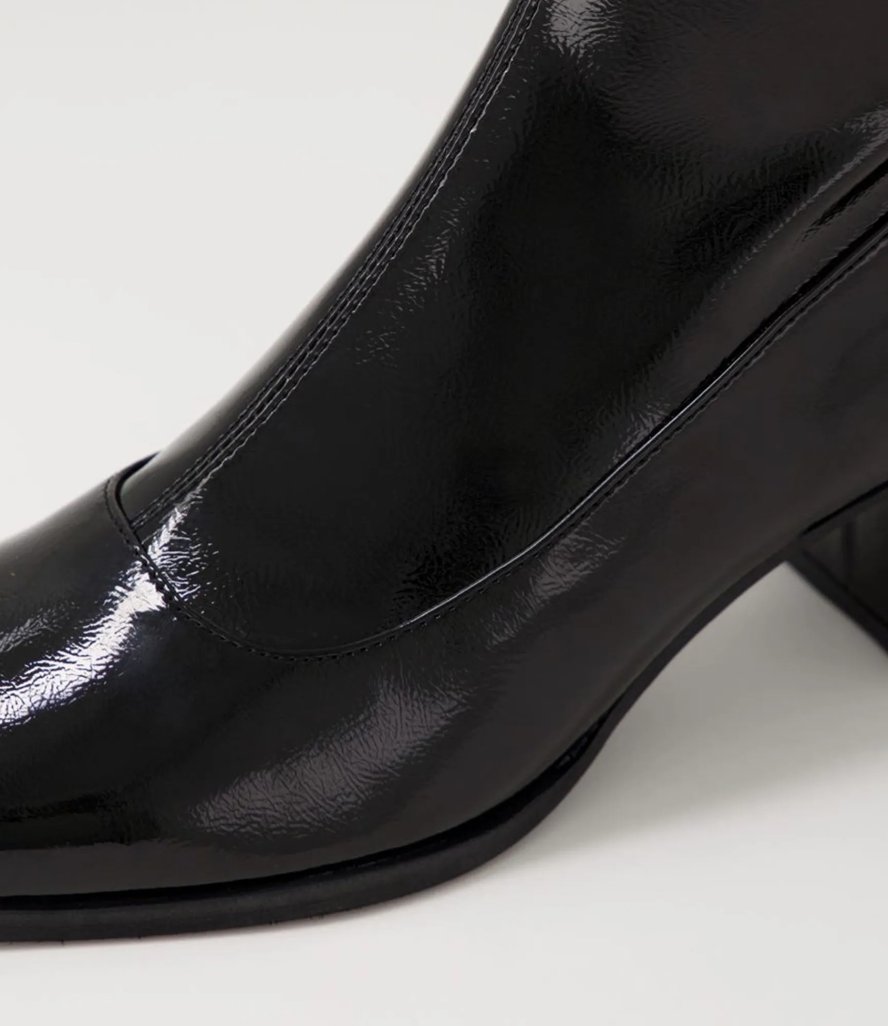 Fashion Midas Shoes Westina Black Stretch Patent Pu Ankle Boots