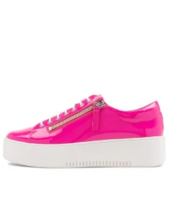 Fashion Midas Shoes Wether Hot Pink Patent Leather Sneakers Ws