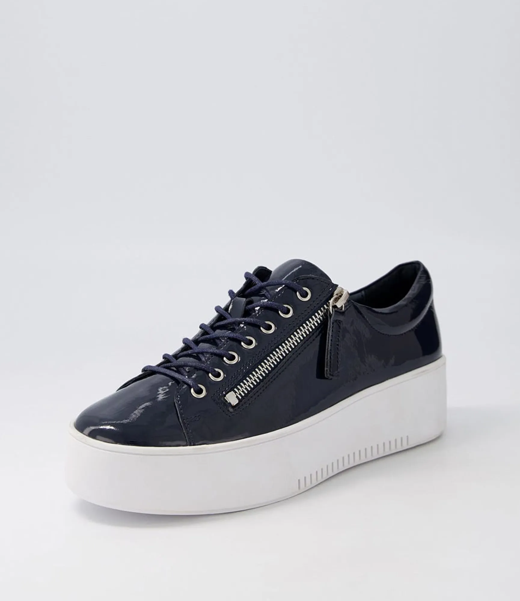 Online Midas Shoes Wether Navy White Patent Leather Sneakers