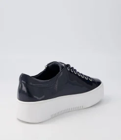 Online Midas Shoes Wether Navy White Patent Leather Sneakers
