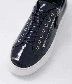 Online Midas Shoes Wether Navy White Patent Leather Sneakers