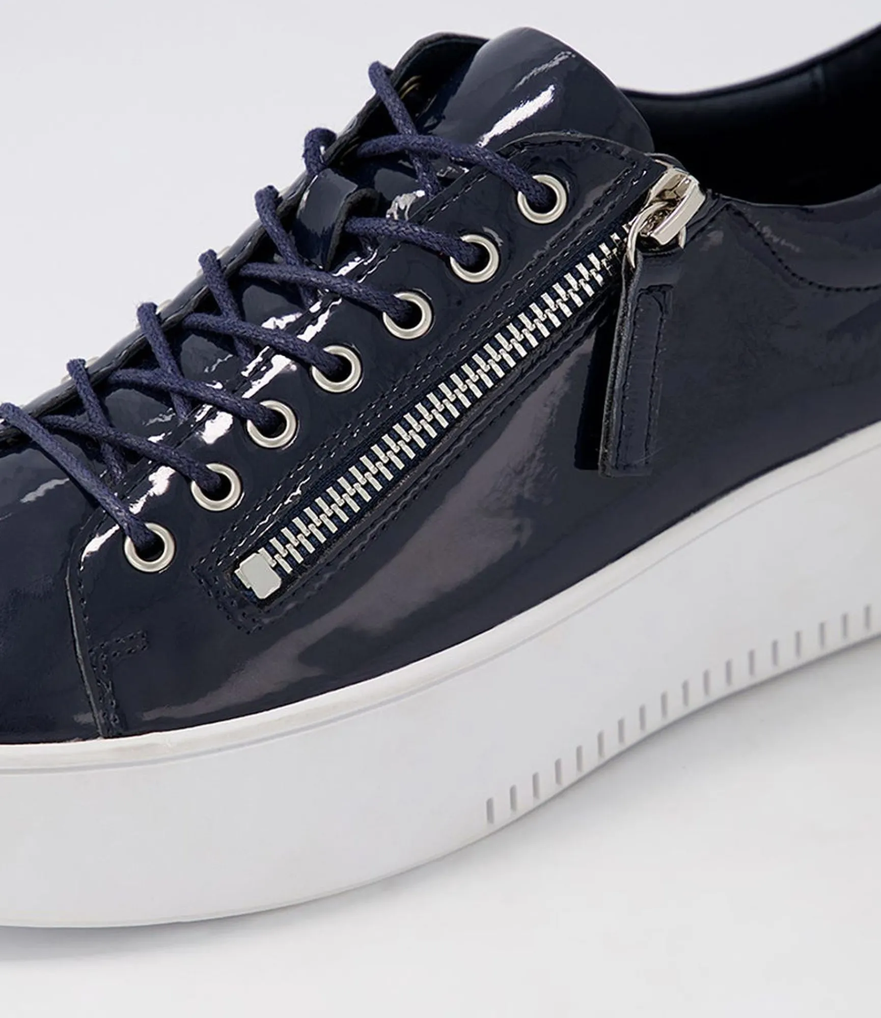 Online Midas Shoes Wether Navy White Patent Leather Sneakers