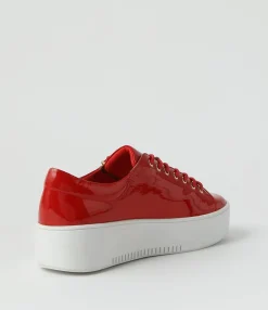 Flash Sale Midas Shoes Wether Red White Patent Leather Sneakers