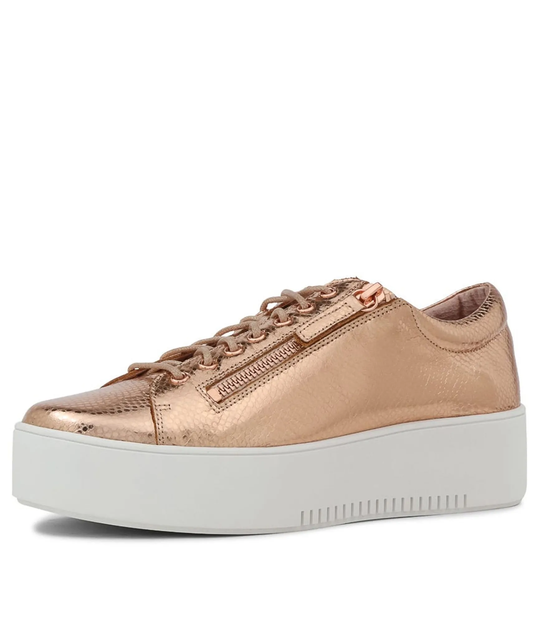 Hot Midas Shoes Wether Rose Gold White Sole Lizard Sneakers