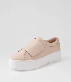 Shop Midas Shoes Whispa Rose White Leather Sneakers