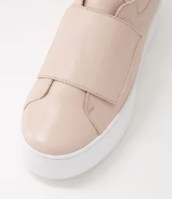 Shop Midas Shoes Whispa Rose White Leather Sneakers