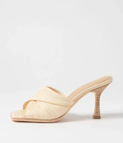 Clearance Midas Shoes Wikki Natural Woven Slides