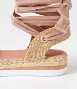 Discount Midas Shoes Willa Cafe Leather Espadrilles