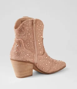 Shop Midas Shoes Willis Rose Jewel Fabric Ankle Boots