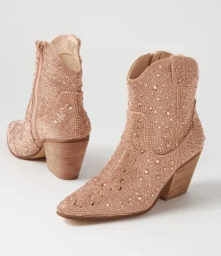 Shop Midas Shoes Willis Rose Jewel Fabric Ankle Boots
