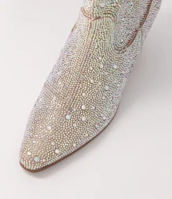 Flash Sale Midas Shoes Willis Silver Jewel Fabric Ankle Boots