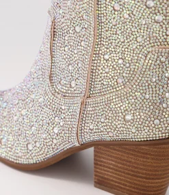 Flash Sale Midas Shoes Willis Silver Jewel Fabric Ankle Boots