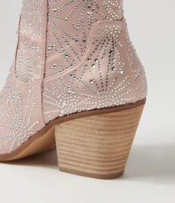 Flash Sale Midas Shoes Willowy Nude Jewel Fabric Ankle Boots