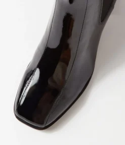 Outlet Midas Shoes Winni Black Patent Leather Chelsea Boots