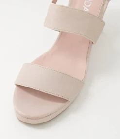 Shop Midas Shoes Wunda Dark Nude Leather Sandals
