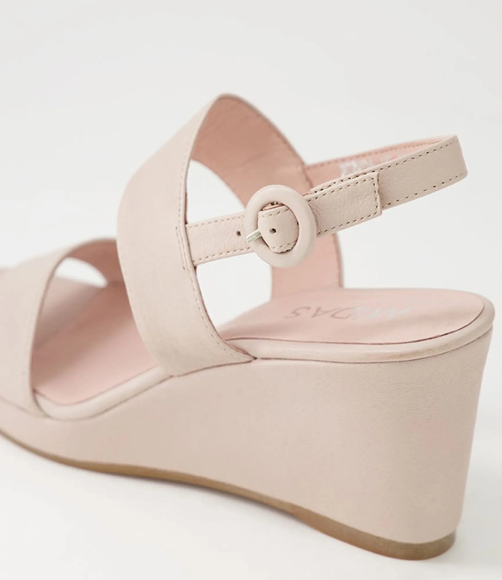 Shop Midas Shoes Wunda Dark Nude Leather Sandals