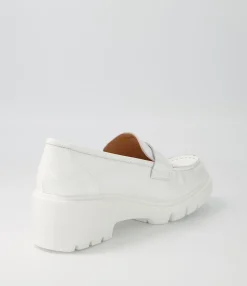 Best Midas Shoes Xana White Patent Leather Heels