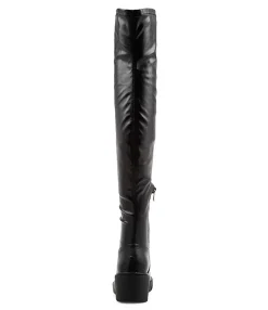 Online Midas Shoes Xeenie Black Stretch Knee High Boots