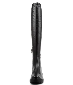 Online Midas Shoes Xeenie Black Stretch Knee High Boots