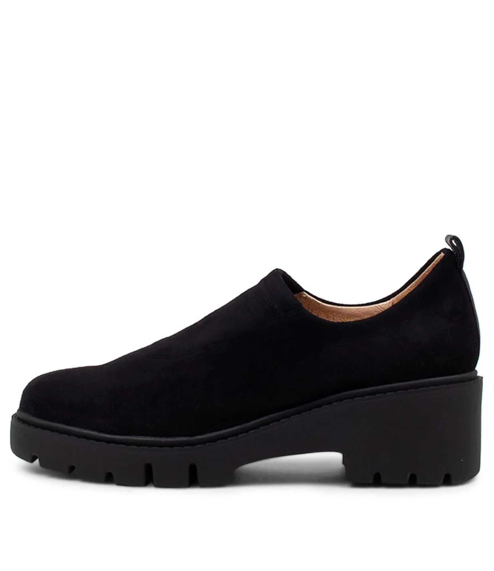 Shop Midas Shoes Xilis Black Stretch Microsuede Heels