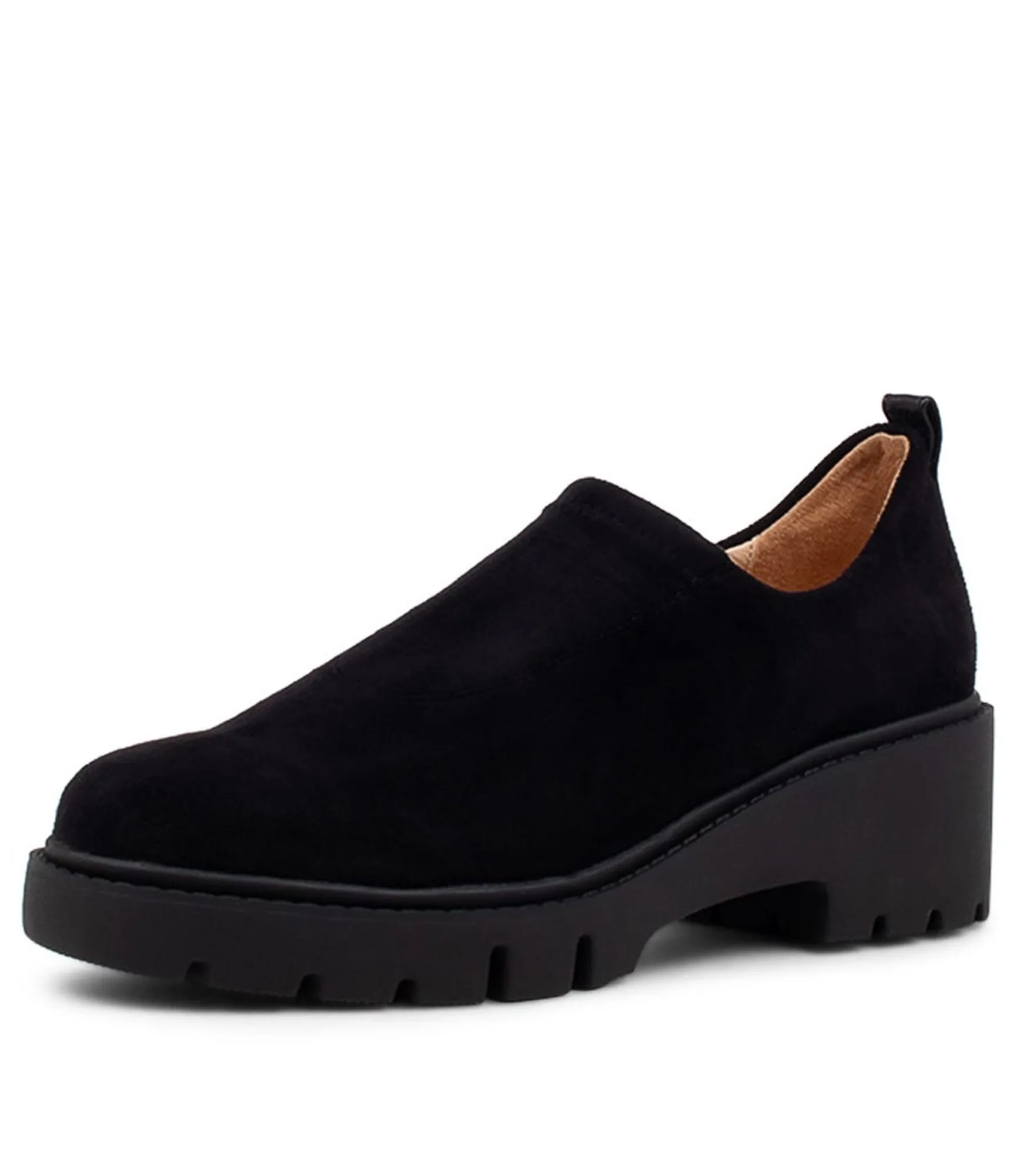 Shop Midas Shoes Xilis Black Stretch Microsuede Heels
