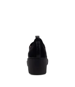Shop Midas Shoes Xilis Black Stretch Microsuede Heels