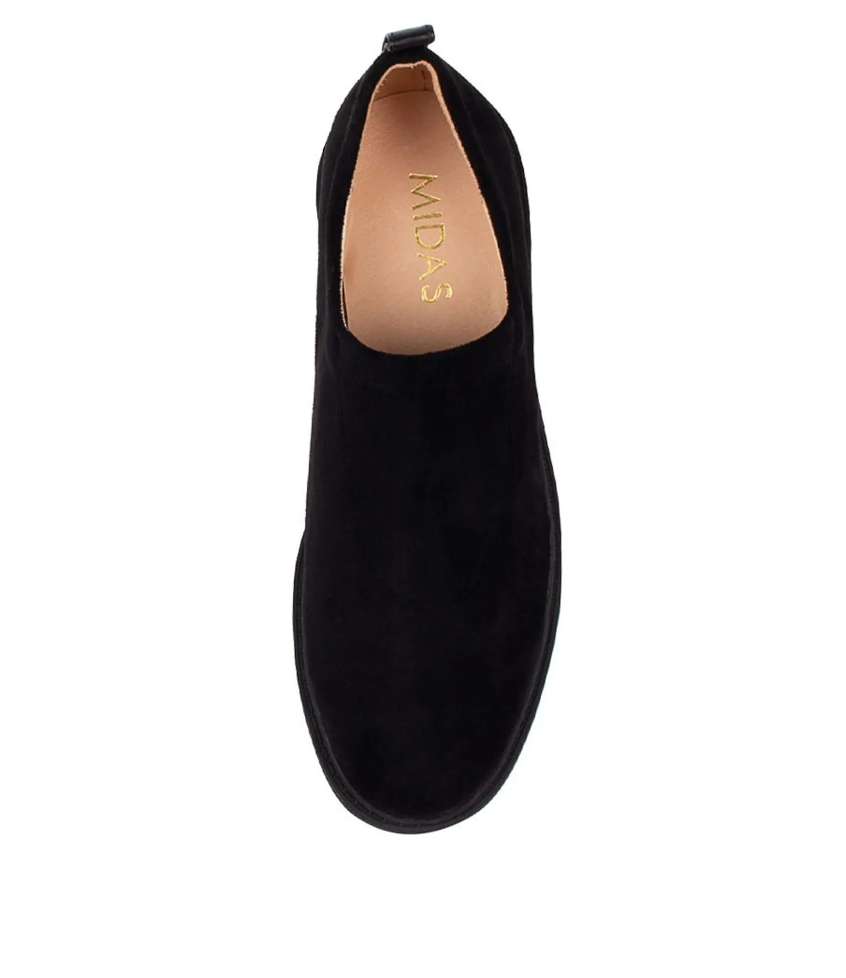 Shop Midas Shoes Xilis Black Stretch Microsuede Heels