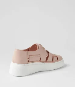 Best Midas Shoes Yaos Rose White Leather Sneakers