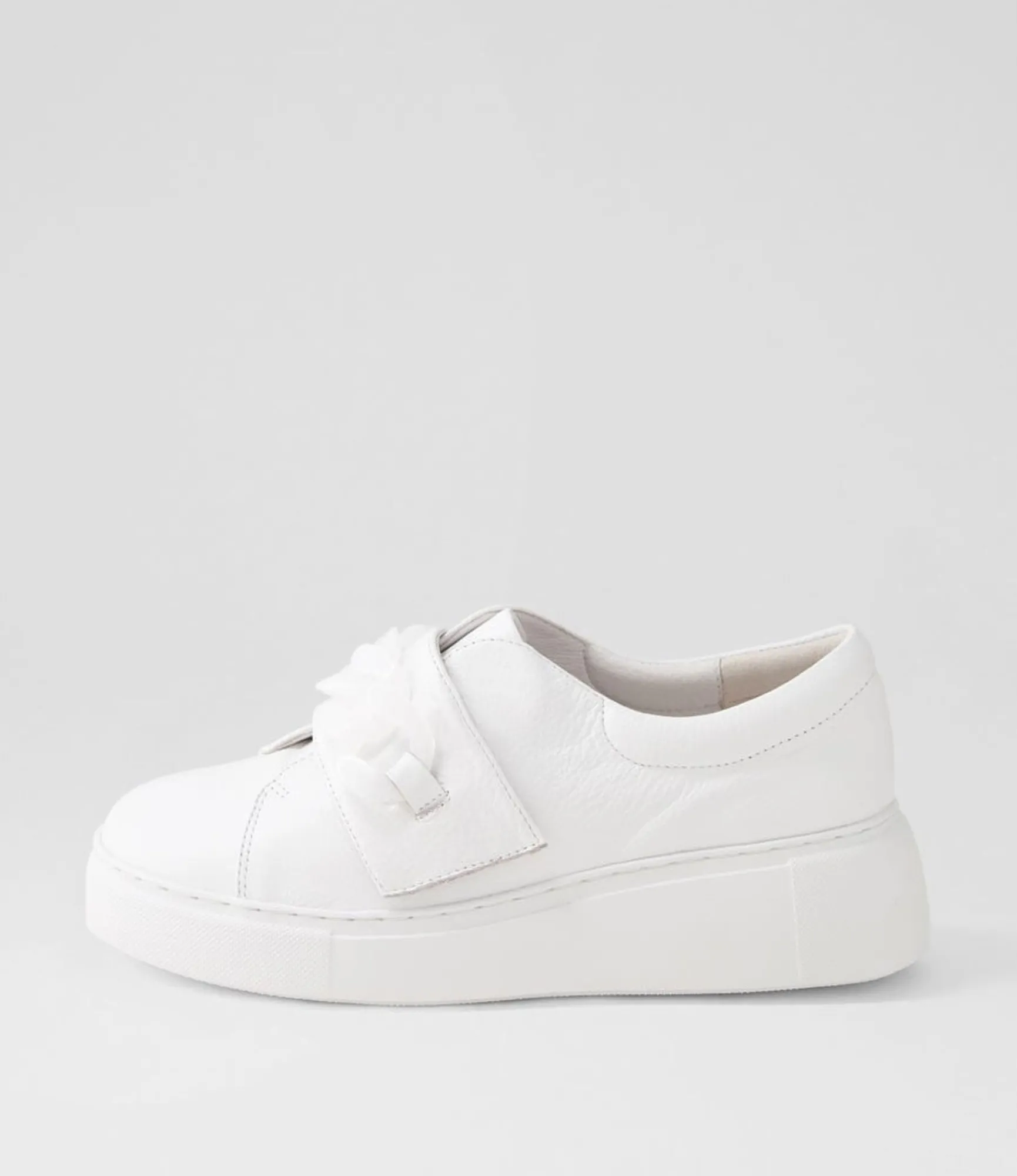 Shop Midas Shoes Yessa White Leather Sneakers